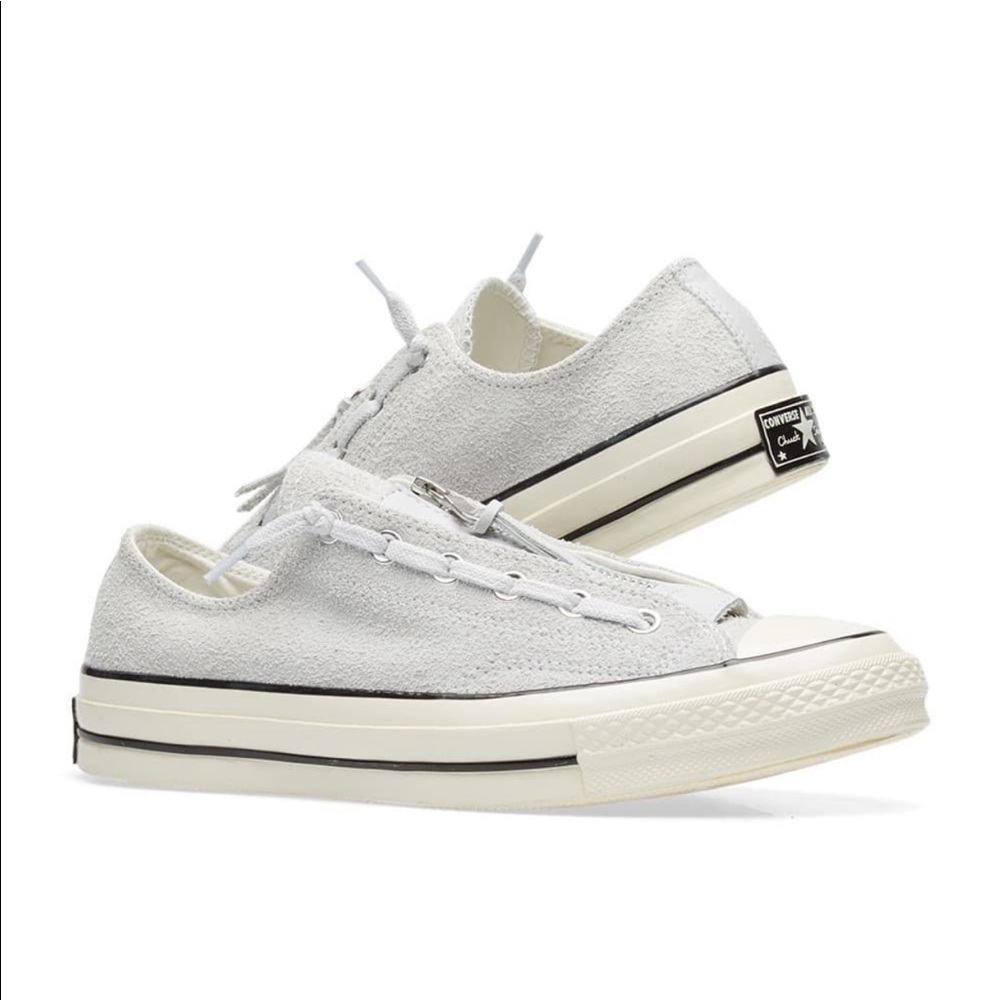 Converse Chuck Taylor 70 Zip Low top Platinum sneaker shoe size 6 grey pull on